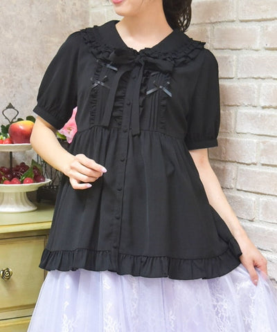Topping Ribbon Long Blouse