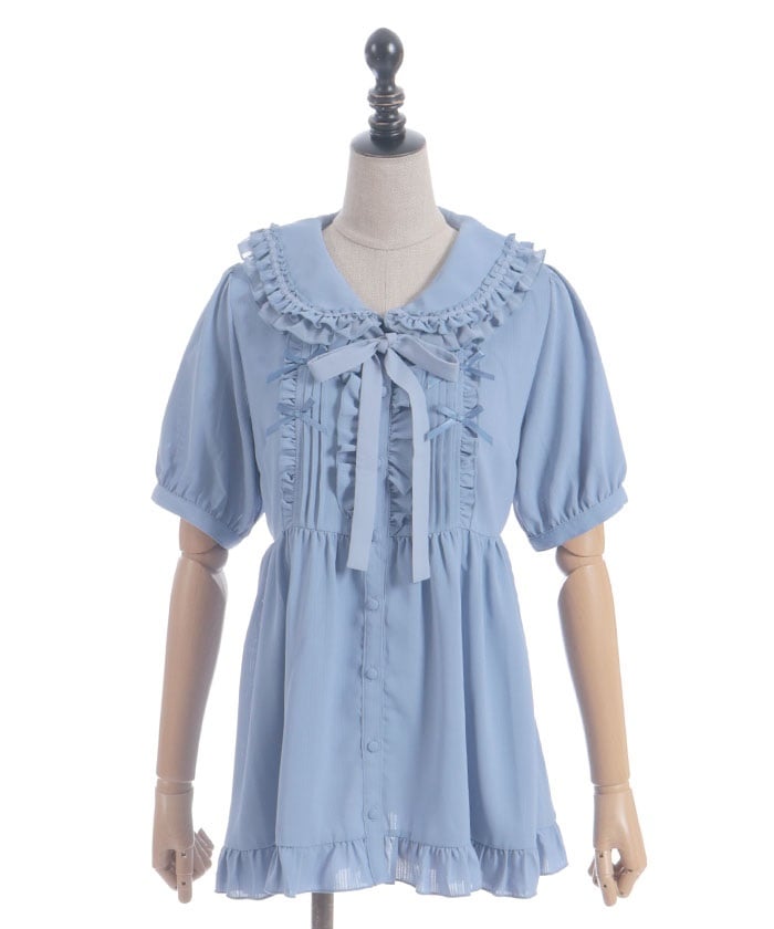 Topping Ribbon Long Blouse