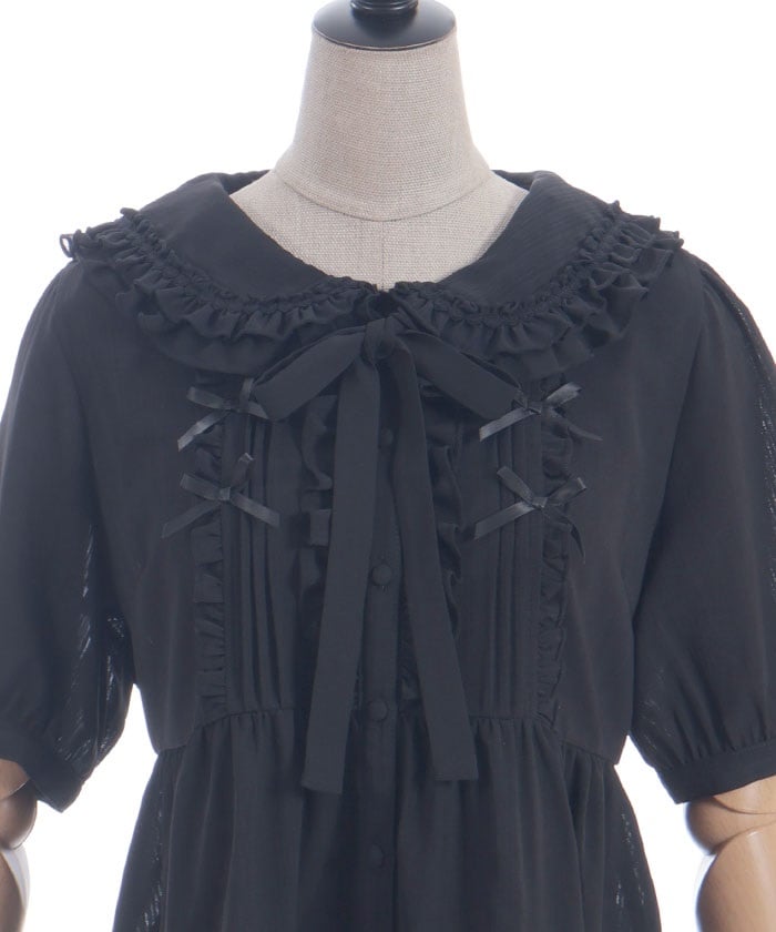 Topping Ribbon Long Blouse