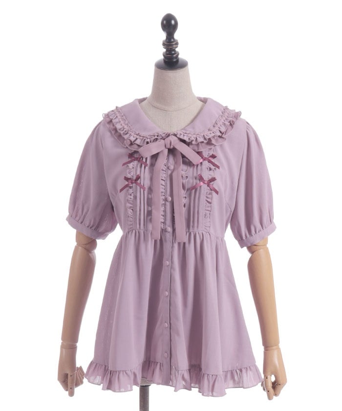 Topping Ribbon Long Blouse