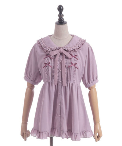 Topping Ribbon Long Blouse