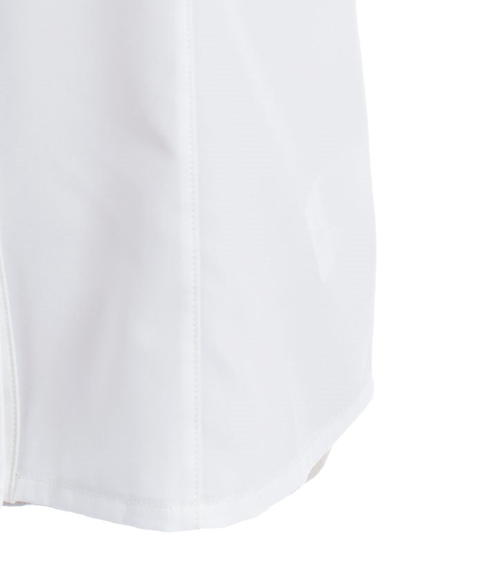 Frill Jabot Color Scheme Line Blouse