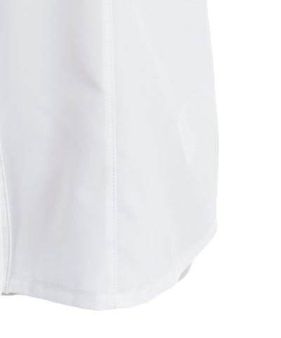 Frill Jabot Color Scheme Line Blouse