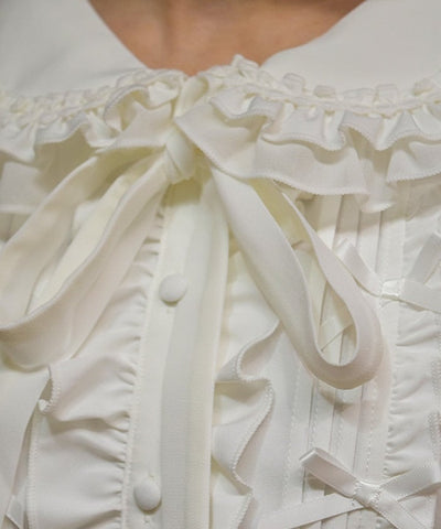 Ribbon Frill Short Sleeve Blouse