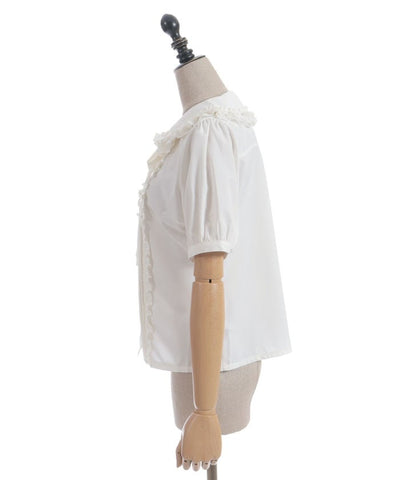 Ribbon Frill Short Sleeve Blouse