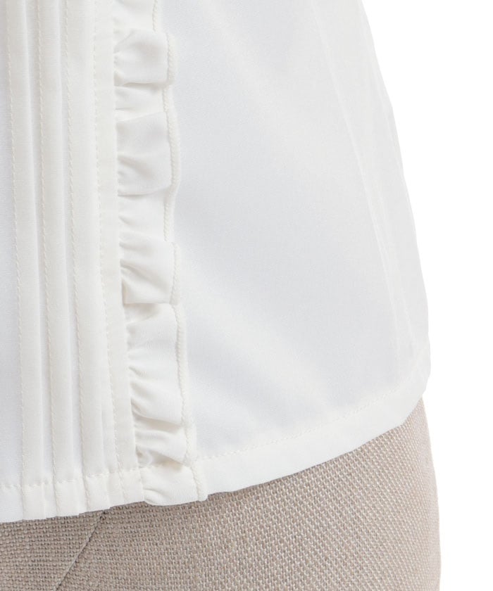 Ribbon Frill Short Sleeve Blouse