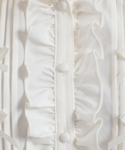 Ribbon Frill Short Sleeve Blouse