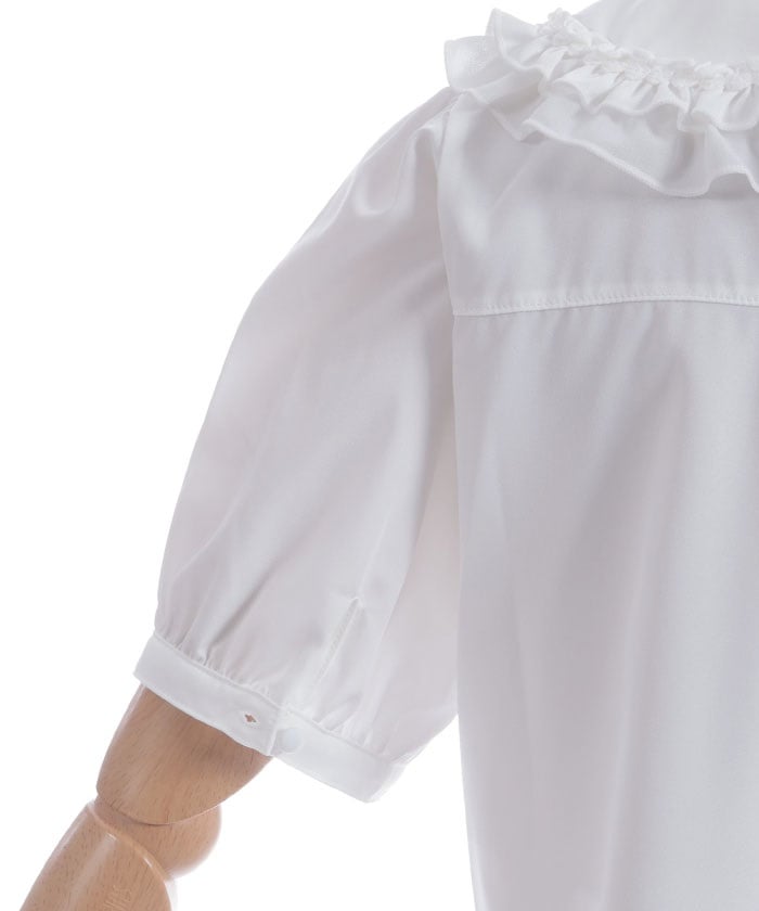 Ribbon Frill Short Sleeve Blouse