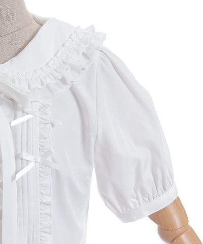 Ribbon Frill Short Sleeve Blouse