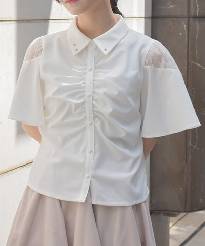 Gather & Flare Sleeve Blouse