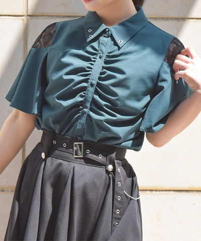 Gather & Flare Sleeve Blouse