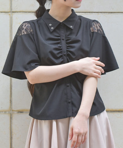 Gather & Flare Sleeve Blouse