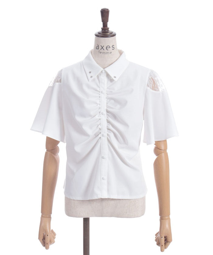Gather & Flare Sleeve Blouse