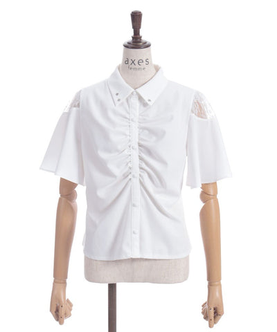 Gather & Flare Sleeve Blouse