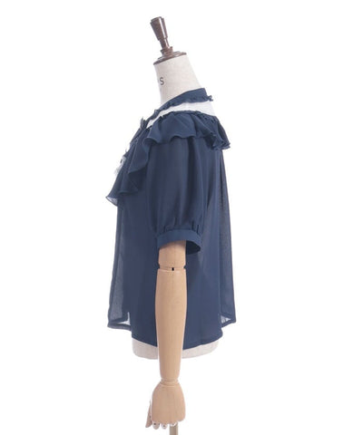 Lace & Frill Blouse with Jabot