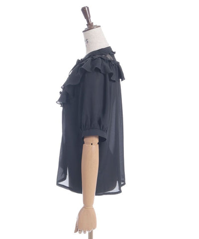 Lace & Frill Blouse with Jabot