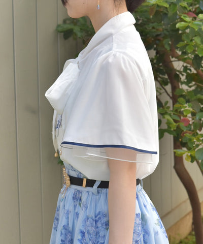 Hydrangea Embroidery Ribbon Blouse