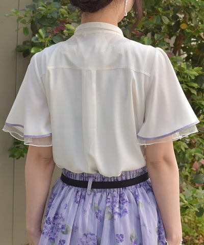 Hydrangea Embroidery Ribbon Blouse