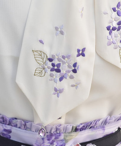 Hydrangea Embroidery Ribbon Blouse