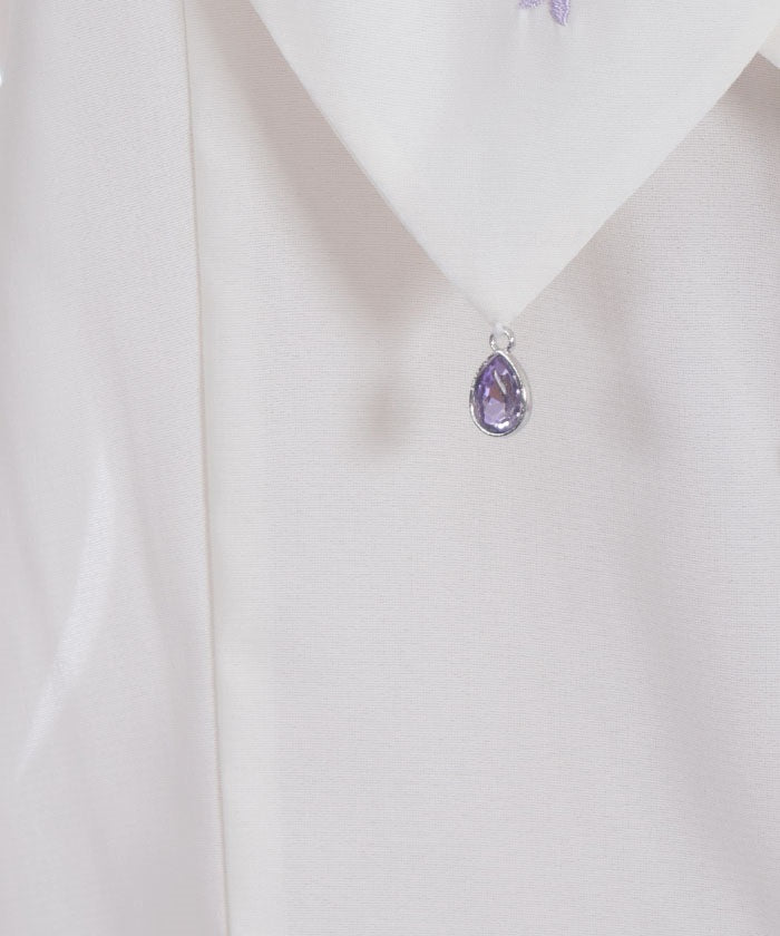 Hydrangea Embroidery Ribbon Blouse