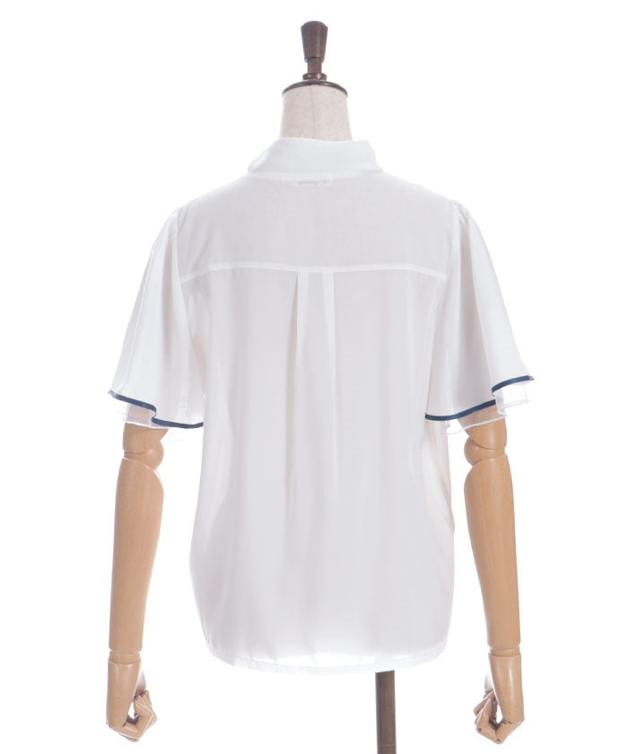 Hydrangea Embroidery Ribbon Blouse