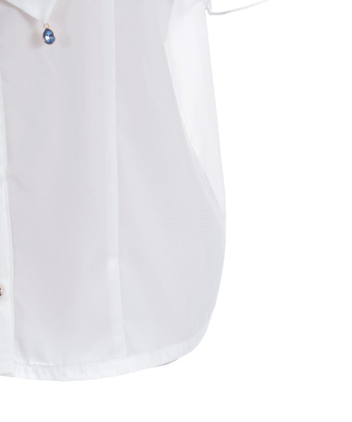 Hydrangea Embroidery Ribbon Blouse