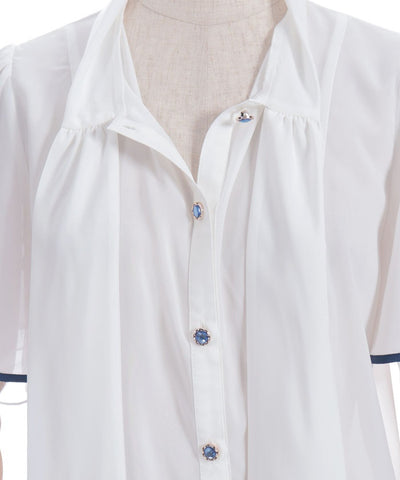 Hydrangea Embroidery Ribbon Blouse