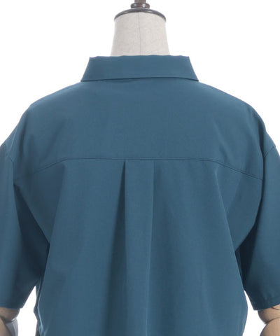 Pleated Flap Design Blouse with Chain