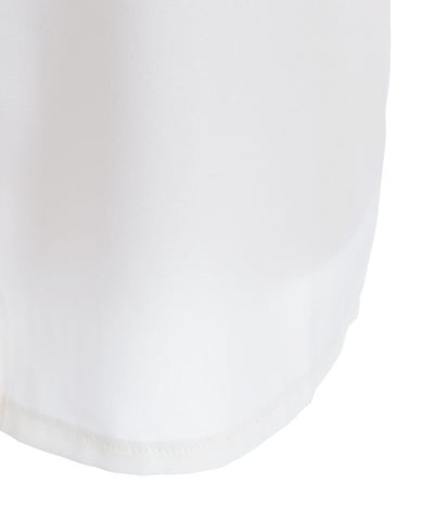 Pleated Flap Design Blouse with Chain