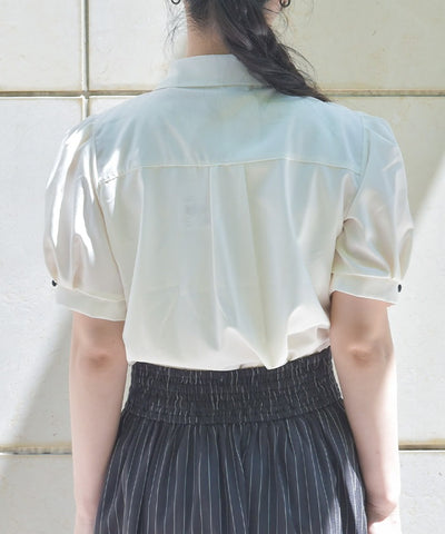 Eyelet & Chain Ribbon Blouse