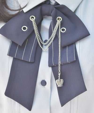 Eyelet & Chain Ribbon Blouse