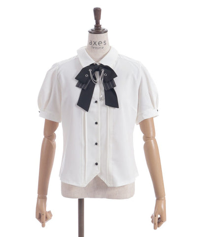 Eyelet & Chain Ribbon Blouse