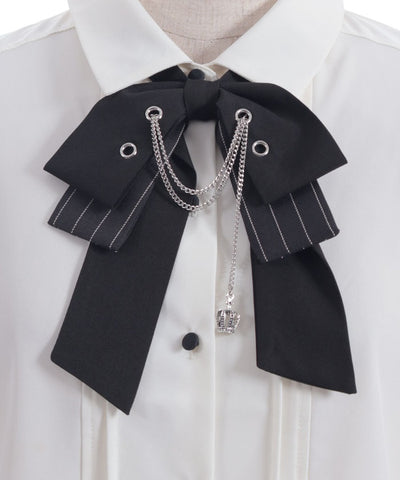 Eyelet & Chain Ribbon Blouse