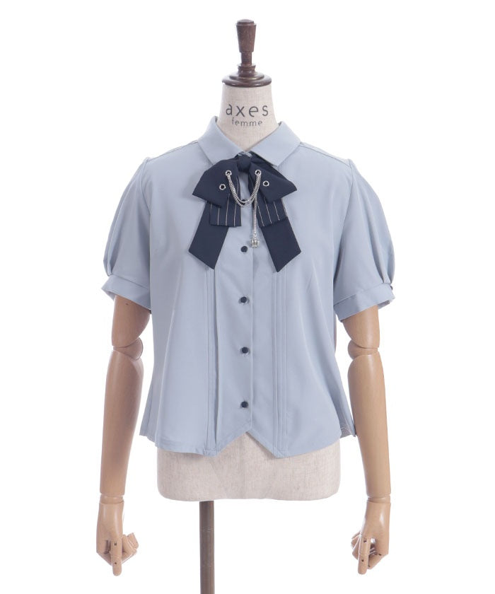 Eyelet & Chain Ribbon Blouse