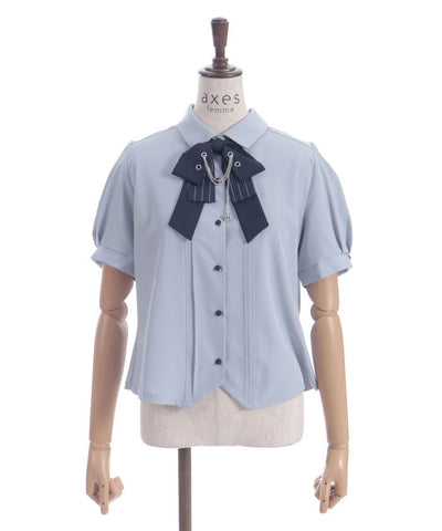 Eyelet & Chain Ribbon Blouse