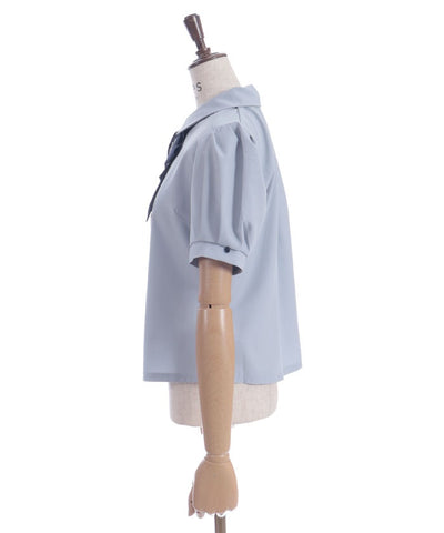Eyelet & Chain Ribbon Blouse