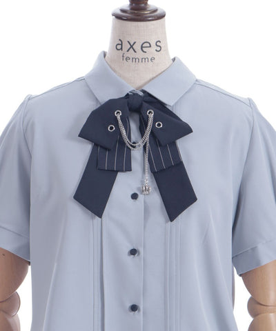 Eyelet & Chain Ribbon Blouse