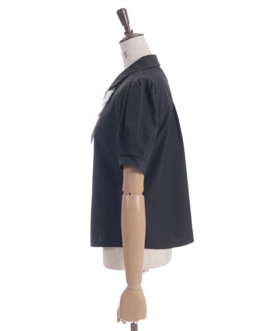Eyelet & Chain Ribbon Blouse