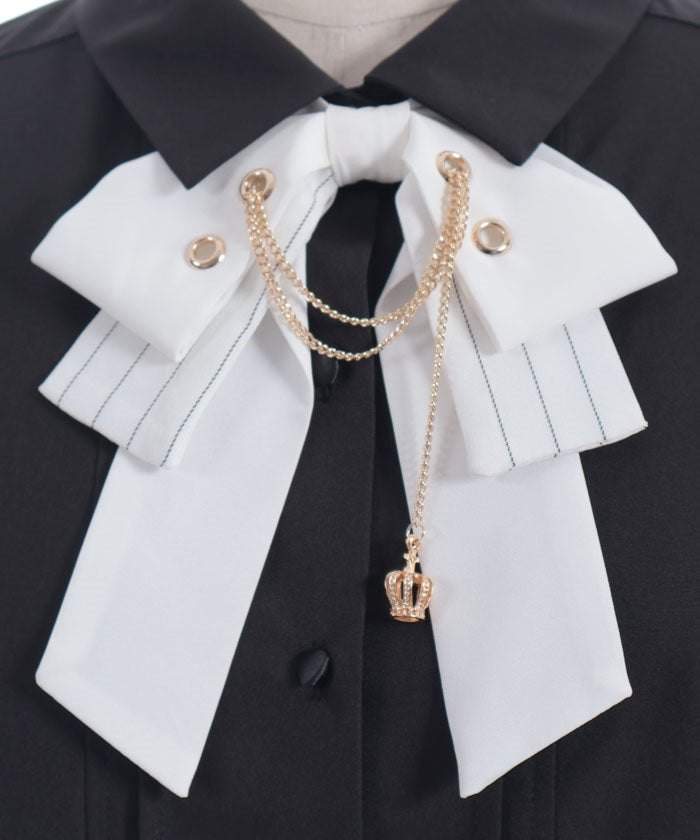 Eyelet & Chain Ribbon Blouse