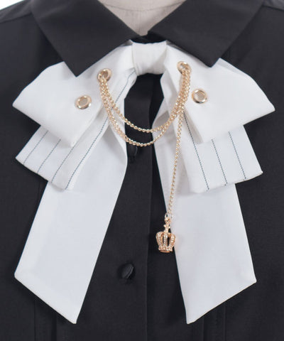 Eyelet & Chain Ribbon Blouse