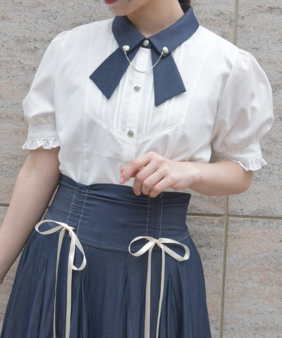 Tie Design Color Scheme Collar Blouse
