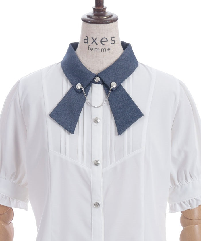 Tie Design Color Scheme Collar Blouse