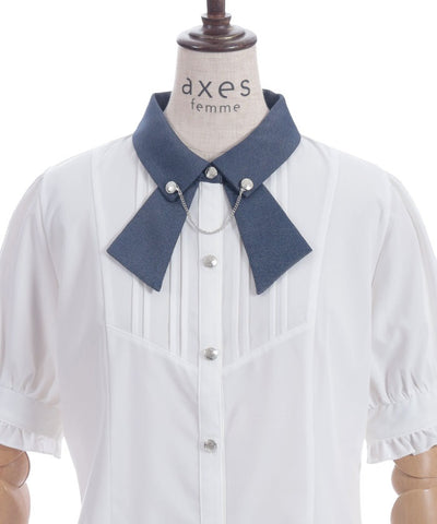 Tie Design Color Scheme Collar Blouse