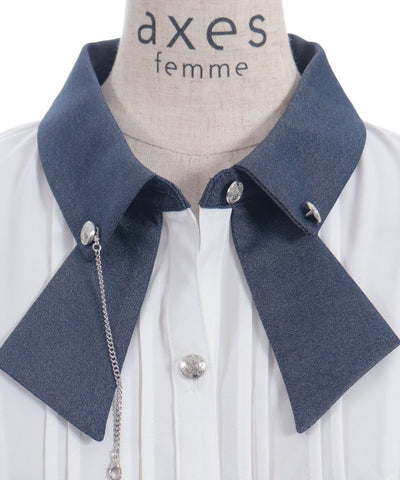 Tie Design Color Scheme Collar Blouse
