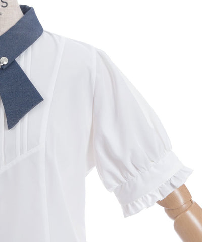 Tie Design Color Scheme Collar Blouse