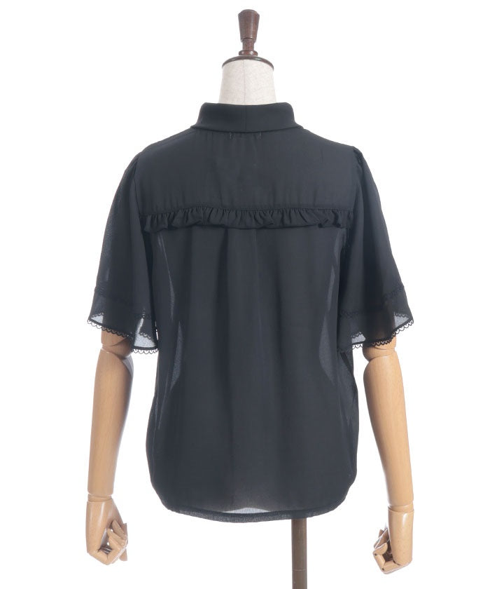 Lace Design Ribbon Blouse (Time-limited Price) – axes femme from JAPAN