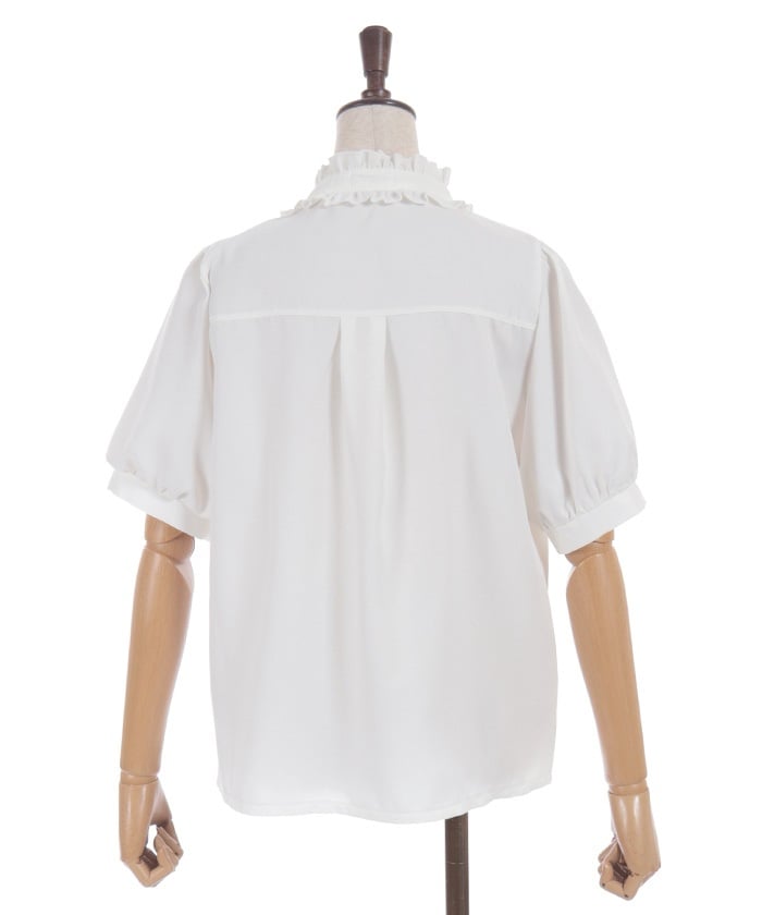 Ribbon & Jabot Brooch Blouse – axes femme from JAPAN