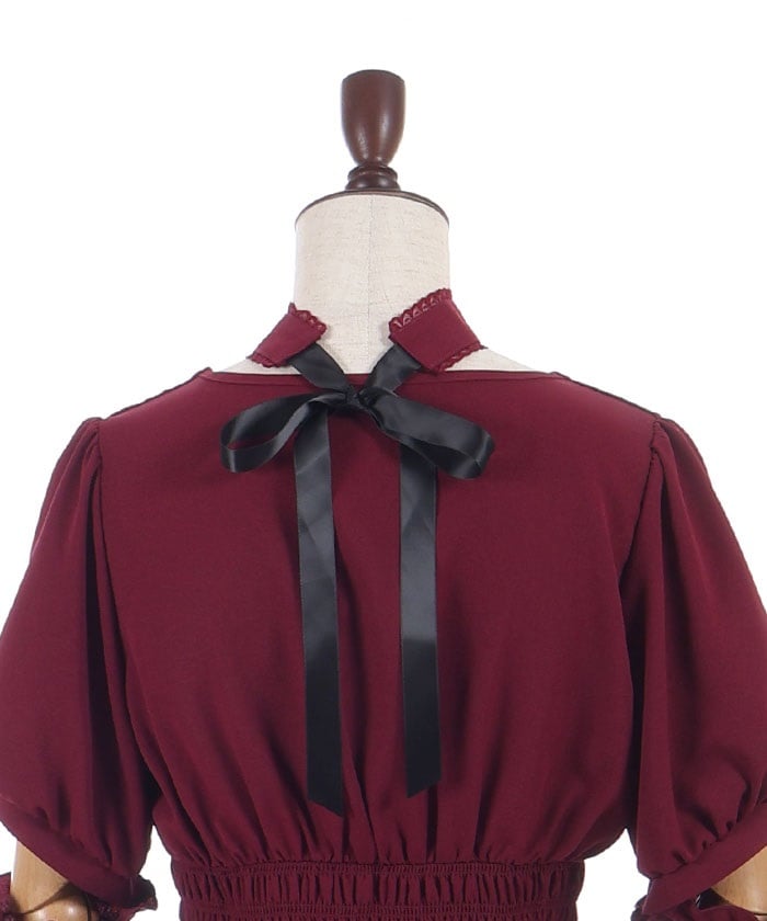 Shirring Blouse with Choker (Pre-order) – axes femme from JAPAN