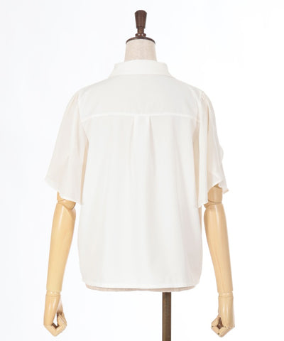 Flare Sleeve Cutwork Blouse