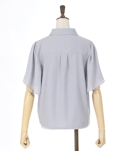 Flare Sleeve Cutwork Blouse